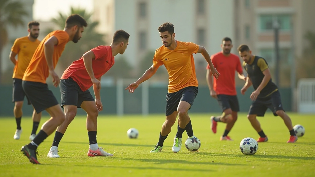 Tactical formation training session showing players arranged in organized defensive shape on field